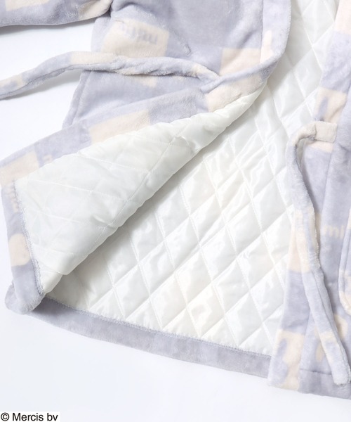 Miffy（ ミッフィー）の「Miffy（ミッフィー）キャラクターふわもこボアフリース半纏/ちゃんちゃんこ レディース（ガウン/バスローブ・レディース・ラベンダー/ベージュ系その他/ベージュ/パープル系その他・M/L）」の6枚目の写真