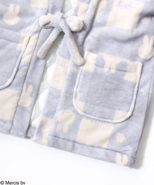 Miffy（ ミッフィー）の「Miffy（ミッフィー）キャラクターふわもこボアフリース半纏/ちゃんちゃんこ レディース（ガウン/バスローブ・レディース・ラベンダー/ベージュ系その他/ベージュ/パープル系その他・M/L）」の13枚目の写真