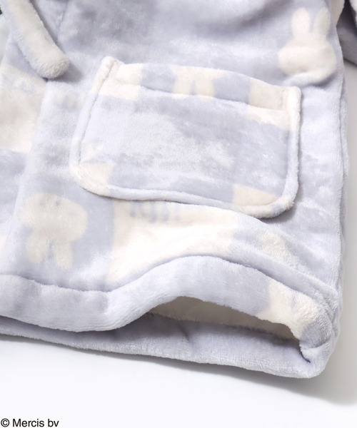 Miffy（ ミッフィー）の「Miffy（ミッフィー）キャラクターふわもこボアフリース半纏/ちゃんちゃんこ レディース（ガウン/バスローブ・レディース・ラベンダー/ベージュ系その他/ベージュ/パープル系その他・M/L）」の5枚目の写真