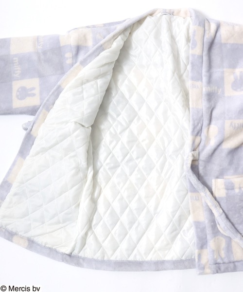 Miffy（ ミッフィー）の「Miffy（ミッフィー）キャラクターふわもこボアフリース半纏/ちゃんちゃんこ レディース（ガウン/バスローブ・レディース・ラベンダー/ベージュ系その他/ベージュ/パープル系その他・M/L）」の7枚目の写真