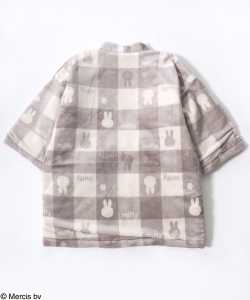 Miffy（ ミッフィー）の「Miffy（ミッフィー）キャラクターふわもこボアフリース半纏/ちゃんちゃんこ レディース（ガウン/バスローブ・レディース・ラベンダー/ベージュ系その他/ベージュ/パープル系その他・M/L）」の14枚目の写真