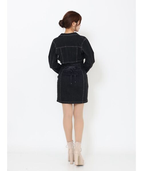 EATME（イートミー）の「BACKレースアップデニムワンピセット（ワンピース・レディース・ブルー/ブラック・SMALL/MEDIUM）」の8枚目の写真
