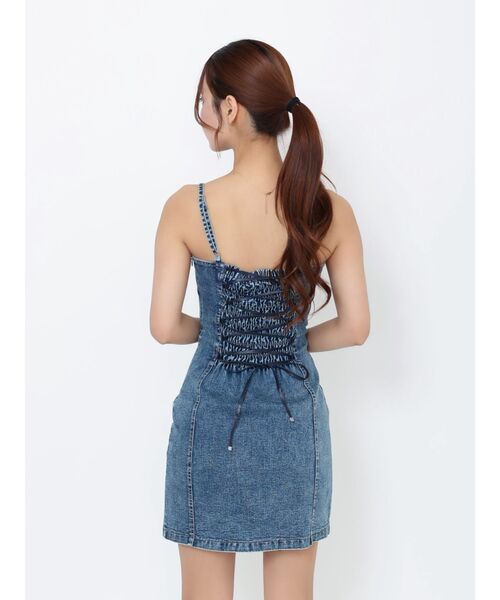 EATME（イートミー）の「BACKレースアップデニムワンピセット（ワンピース・レディース・ブルー/ブラック・SMALL/MEDIUM）」の15枚目の写真