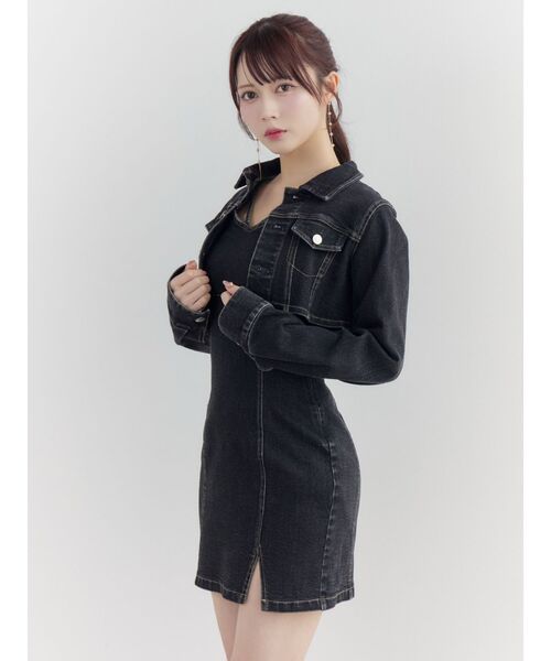 EATME（イートミー）の「BACKレースアップデニムワンピセット（ワンピース・レディース・ブルー/ブラック・SMALL/MEDIUM）」の18枚目の写真