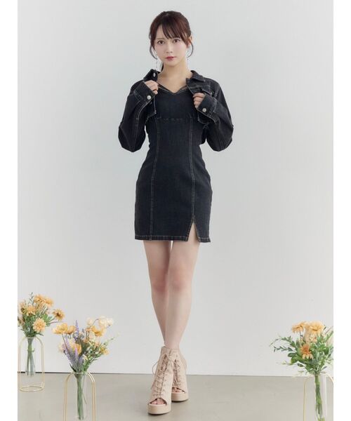 EATME（イートミー）の「BACKレースアップデニムワンピセット（ワンピース・レディース・ブルー/ブラック・SMALL/MEDIUM）」の22枚目の写真