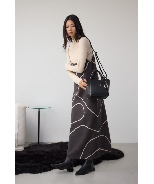 AZUL by moussy（アズールバイマウジー）の「メタルパーツミニトートバッグ（ショルダーバッグ・レディース・ダークグリーン/ブラック/グレイッシュベージュ・FREE）」の6枚目の写真