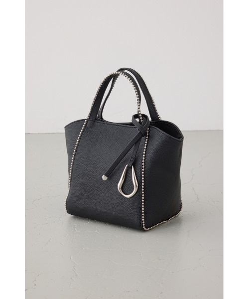 AZUL by moussy（アズールバイマウジー）の「メタルパーツミニトートバッグ（ショルダーバッグ・レディース・ダークグリーン/ブラック/グレイッシュベージュ・FREE）」の9枚目の写真