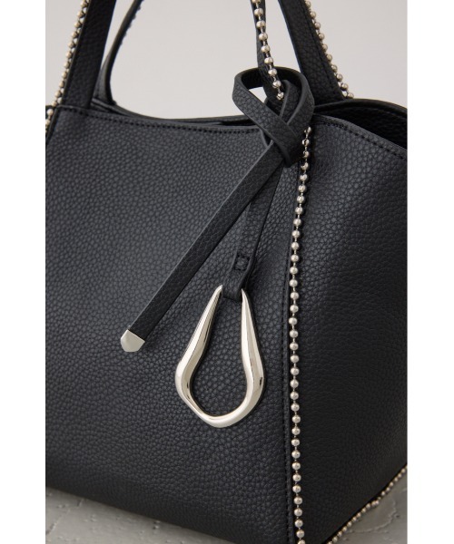 AZUL by moussy（アズールバイマウジー）の「メタルパーツミニトートバッグ（ショルダーバッグ・レディース・ダークグリーン/ブラック/グレイッシュベージュ・FREE）」の12枚目の写真