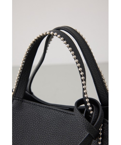 AZUL by moussy（アズールバイマウジー）の「メタルパーツミニトートバッグ（ショルダーバッグ・レディース・ダークグリーン/ブラック/グレイッシュベージュ・FREE）」の13枚目の写真