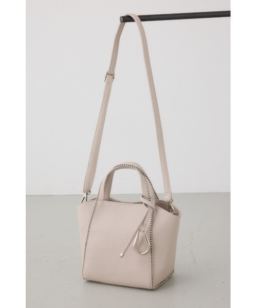 AZUL by moussy（アズールバイマウジー）の「メタルパーツミニトートバッグ（ショルダーバッグ・レディース・ダークグリーン/ブラック/グレイッシュベージュ・FREE）」の20枚目の写真