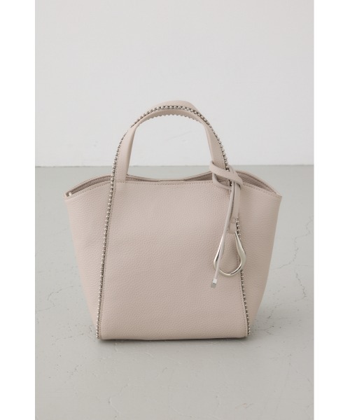 AZUL by moussy（アズールバイマウジー）の「メタルパーツミニトートバッグ（ショルダーバッグ・レディース・ダークグリーン/ブラック/グレイッシュベージュ・FREE）」の21枚目の写真