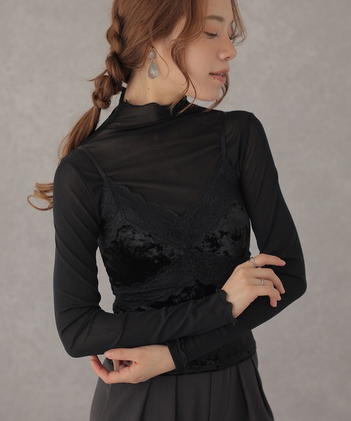 Lace Ladies(レースレディース)の「バック シャーリング カットアウト レース キャミソール(キャミソール・レディース・ホワイト/ブラック/アイボリー・FREE)」の17枚目の写真