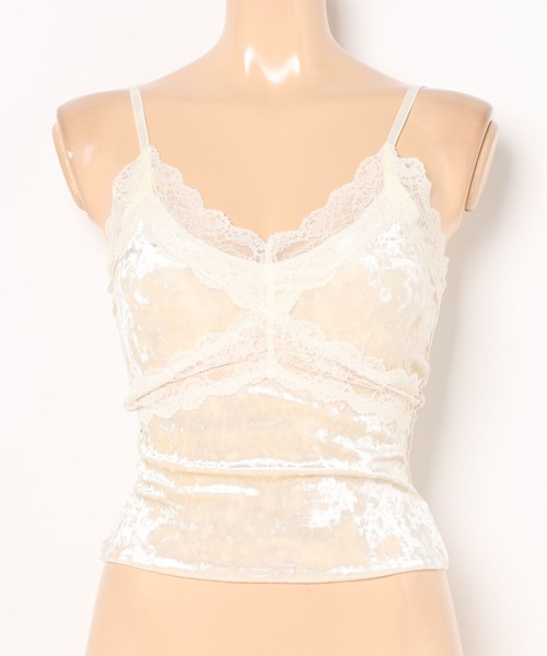 Lace Ladies(レースレディース)の「バック シャーリング カットアウト レース キャミソール(キャミソール・レディース・ホワイト/ブラック/アイボリー・FREE)」の13枚目の写真