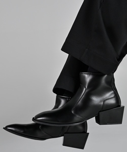 ADRER(アドラー)の「High sole heel boots / ハイソールヒールブーツ(牛革)(ブーツ・メンズ・ブラック・L/M/S/XS/XL)」の3枚目の写真
