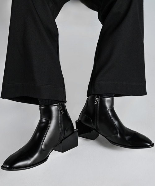 ADRER(アドラー)の「High sole heel boots / ハイソールヒールブーツ(牛革)(ブーツ・メンズ・ブラック・L/M/S/XS/XL)」の5枚目の写真