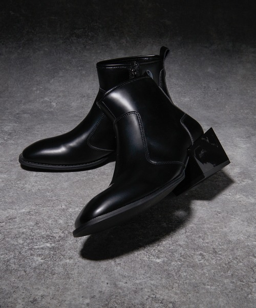 ADRER(アドラー)の「High sole heel boots / ハイソールヒールブーツ(牛革)(ブーツ・メンズ・ブラック・L/M/S/XS/XL)」の2枚目の写真
