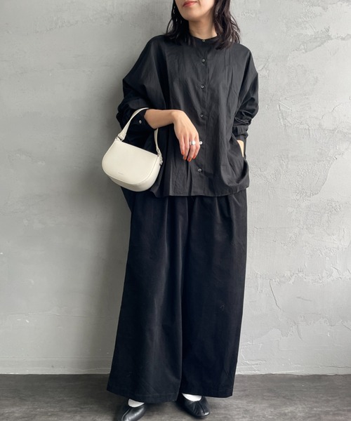 mizuiroind（ミズイロインド）の「[mizuiro ind/ミズイロインド] コーデュロイ タック ワイドパンツ（その他パンツ・レディース・アイボリー/ブラック・F）」の6枚目の写真