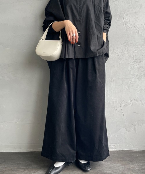 セール】[mizuiro ind/ミズイロインド] コーデュロイ タック ワイド