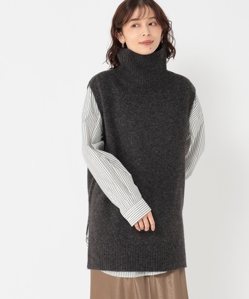 セール】5ゲージハイネックロングベスト（ベスト）｜studio CLIP