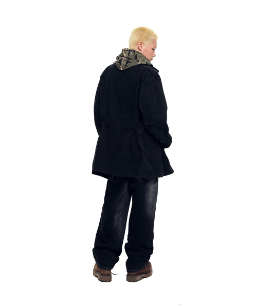 AAKAM（アーカム）の「Washed Field Jacket (Black)（ミリタリージャケット・レディース・その他・1/2）」の5枚目の写真