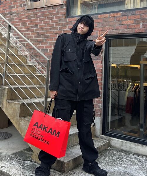 AAKAM（アーカム）の「Washed Field Jacket (Black)（ミリタリージャケット・レディース・その他・1/2）」の22枚目の写真