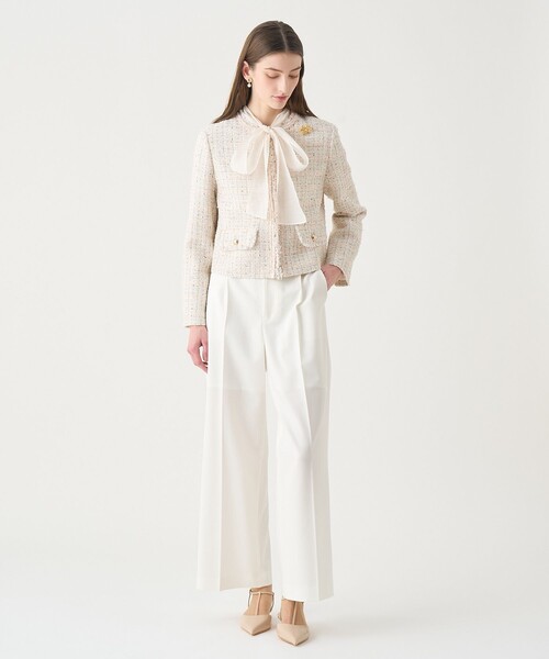 ANAYI(アナイ)の「【Eternal Line 2026】ミックスツイードノーカラー ジャケット(ノーカラージャケット・レディース・ブルー系その他/ネイビー/ピンク・34/36/38)」の21枚目の写真