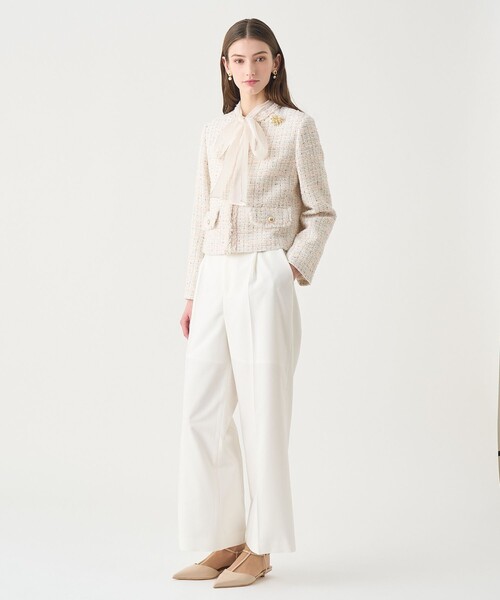 ANAYI(アナイ)の「【Eternal Line 2026】ミックスツイードノーカラー ジャケット(ノーカラージャケット・レディース・ブルー系その他/ネイビー/ピンク・34/36/38)」の20枚目の写真