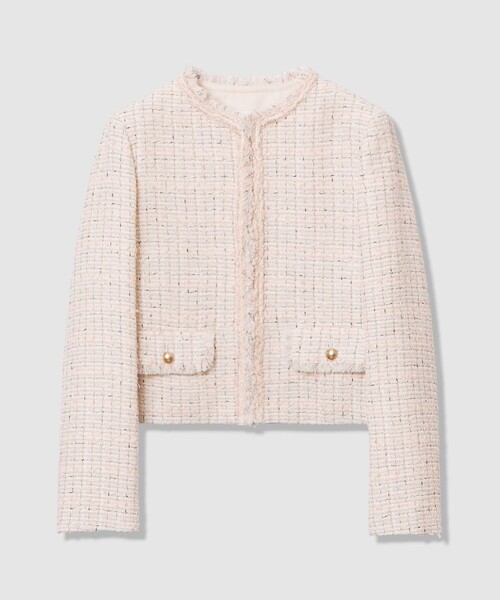 ANAYI(アナイ)の「【Eternal Line 2026】ミックスツイードノーカラー ジャケット(ノーカラージャケット・レディース・ブルー系その他/ネイビー/ピンク・34/36/38)」の19枚目の写真