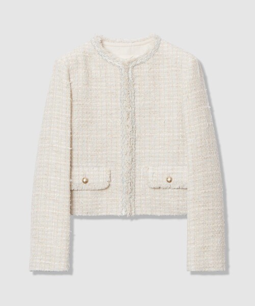 ANAYI(アナイ)の「【Eternal Line 2026】ミックスツイードノーカラー ジャケット(ノーカラージャケット・レディース・ブルー系その他/ネイビー/ピンク・34/36/38)」の13枚目の写真