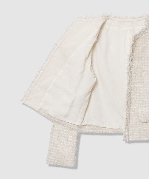 ANAYI(アナイ)の「【Eternal Line 2026】ミックスツイードノーカラー ジャケット(ノーカラージャケット・レディース・ブルー系その他/ネイビー/ピンク・34/36/38)」の7枚目の写真