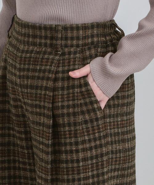 DRESKIP（ドレスキップ）の「【あったか】脚のラインをきれいに魅せる チェック柄ワイドパンツ（その他パンツ・レディース・ダークブラウン系1/ブラック系1/ネイビー系1・01/02/03/04）」の18枚目の写真