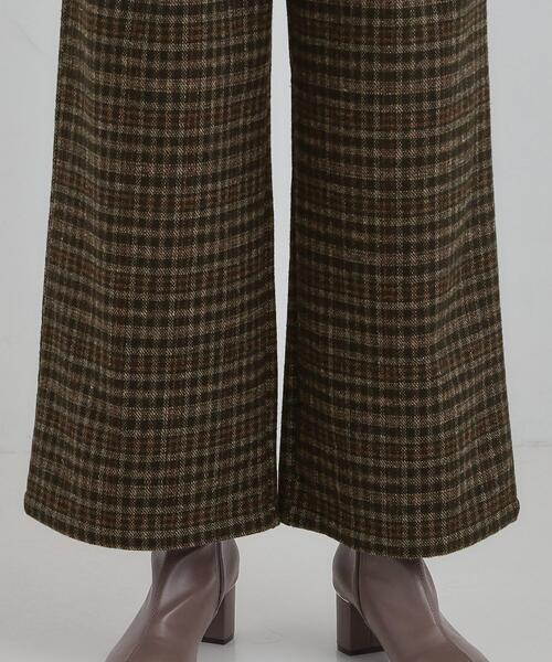 DRESKIP（ドレスキップ）の「【あったか】脚のラインをきれいに魅せる チェック柄ワイドパンツ（その他パンツ・レディース・ダークブラウン系1/ブラック系1/ネイビー系1・01/02/03/04）」の10枚目の写真
