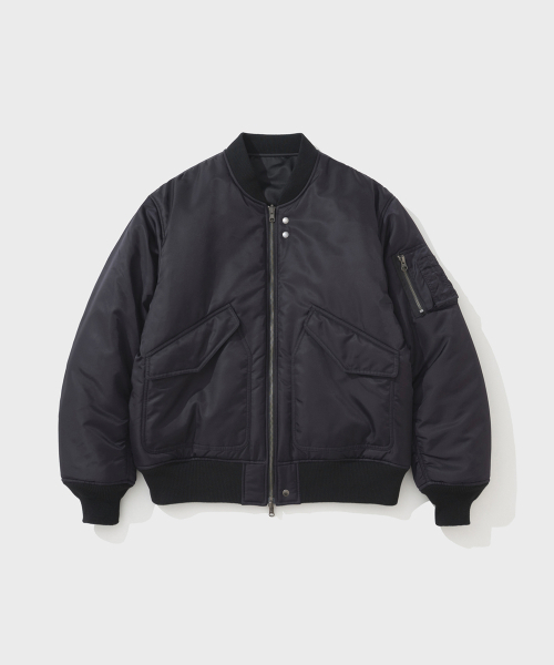 SHIRTER(シャーター)の「NYLON REVERSIBLE BOMBER JUMPER (PURPLE BLACK)(ブルゾン・メンズ・その他・MEDIUM/LARGE/SMALL)」の1枚目の写真