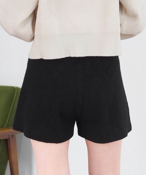 tiptop(ティップトップ)の「ニットショートパンツ(その他パンツ・レディース・ブラック/チャコールグレー・FREE)」の5枚目の写真