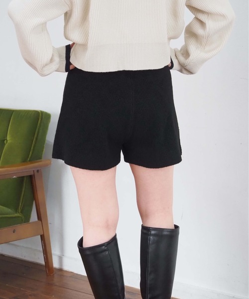 tiptop(ティップトップ)の「ニットショートパンツ(その他パンツ・レディース・ブラック/チャコールグレー・FREE)」の10枚目の写真