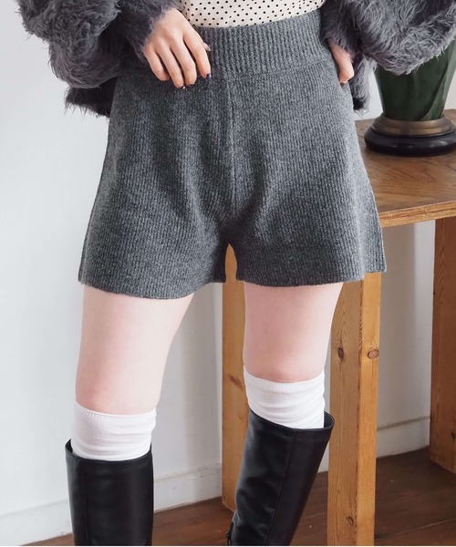 tiptop(ティップトップ)の「ニットショートパンツ(その他パンツ・レディース・ブラック/チャコールグレー・FREE)」の16枚目の写真