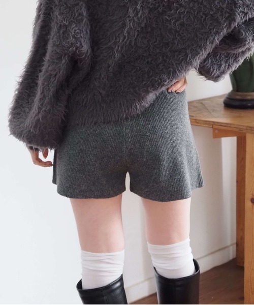 tiptop(ティップトップ)の「ニットショートパンツ(その他パンツ・レディース・ブラック/チャコールグレー・FREE)」の20枚目の写真