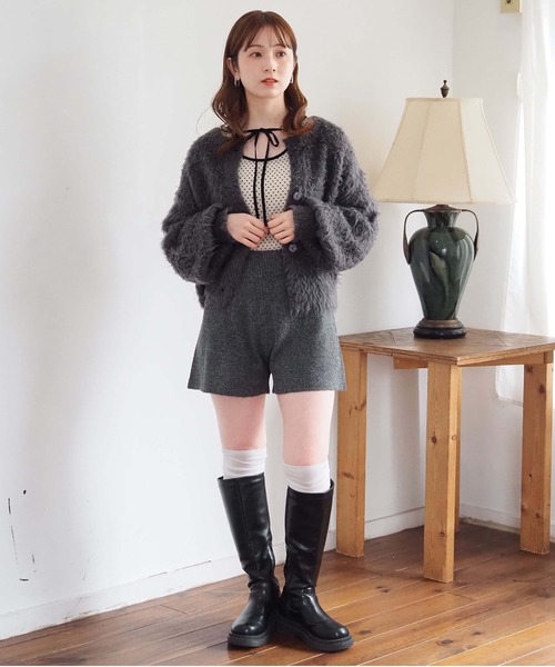 tiptop(ティップトップ)の「ニットショートパンツ(その他パンツ・レディース・ブラック/チャコールグレー・FREE)」の22枚目の写真
