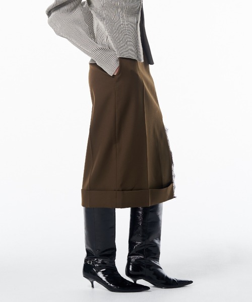 JOSE MOON（ジョゼムーン）の「ASYMMETRY LINER SKIRT/アシンメトリーライナースカート（スカート・レディース・ブラック/カーキ・36/38）」の5枚目の写真