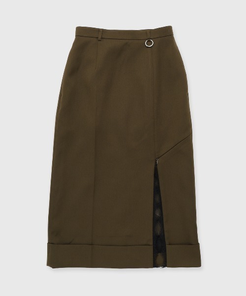 JOSE MOON（ジョゼムーン）の「ASYMMETRY LINER SKIRT/アシンメトリーライナースカート（スカート・レディース・ブラック/カーキ・36/38）」の18枚目の写真