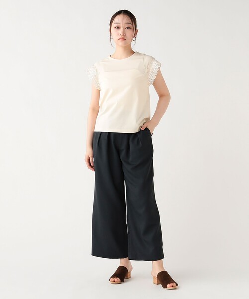 BEAMS HEART（ビームスハート）の「袖口レース プルオーバー（Tシャツ/カットソー・レディース・ホワイト系その他7/ブラック/オフホワイト・FREE）」の22枚目の写真