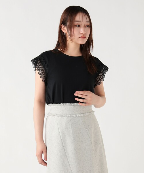 BEAMS HEART（ビームスハート）の「袖口レース プルオーバー（Tシャツ/カットソー・レディース・ホワイト系その他7/ブラック/オフホワイト・FREE）」の17枚目の写真