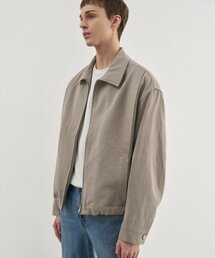 ニュートラルカラージップアップデニムジャケット[モカ]