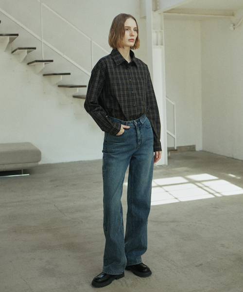YUPPE(ヨッペ)の「DENIM CORDUROY PANTS_BLUE(デニムパンツ・レディース・その他・SMALL/MEDIUM)」の4枚目の写真