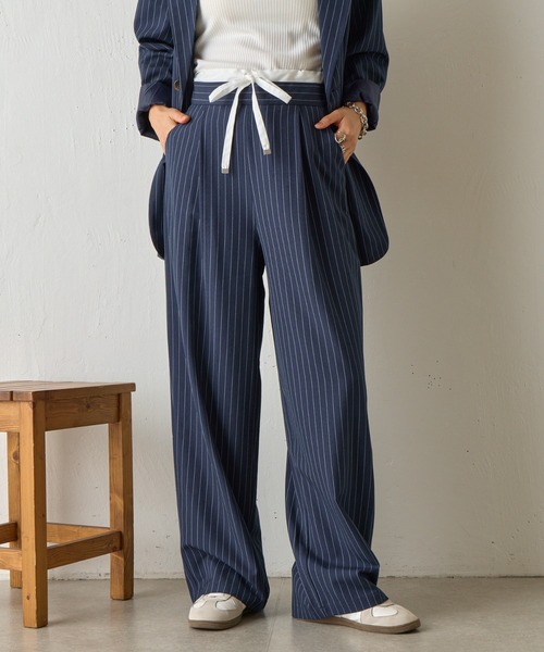 COLONY 2139（コロニートゥーワンスリーナイン）の「【セットアップ対応】Wウエストストライプイージーパンツ（その他パンツ・レディース・ネイビー/グレー/アイボリー・FREE）」の15枚目の写真