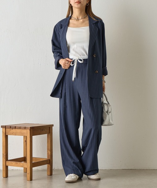 COLONY 2139（コロニートゥーワンスリーナイン）の「【セットアップ対応】Wウエストストライプイージーパンツ（その他パンツ・レディース・ネイビー/グレー/アイボリー・FREE）」の19枚目の写真