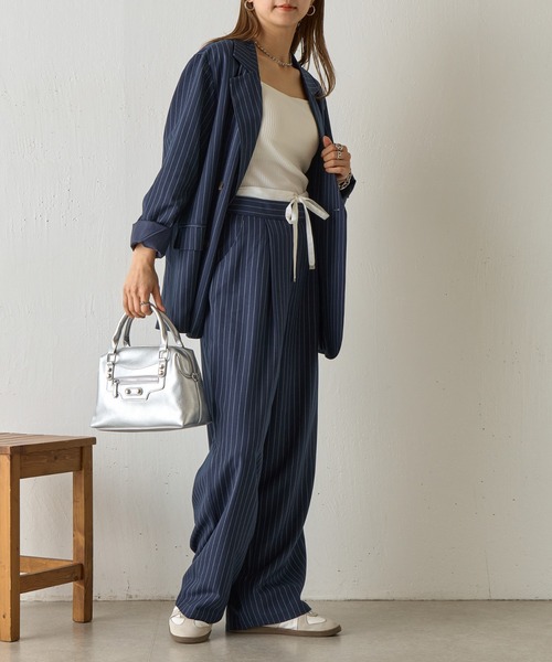 COLONY 2139（コロニートゥーワンスリーナイン）の「【セットアップ対応】Wウエストストライプイージーパンツ（その他パンツ・レディース・ネイビー/グレー/アイボリー・FREE）」の22枚目の写真