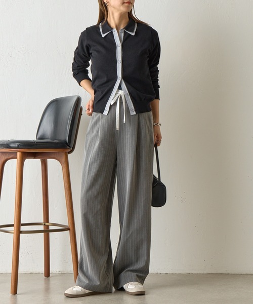 COLONY 2139（コロニートゥーワンスリーナイン）の「【セットアップ対応】Wウエストストライプイージーパンツ（その他パンツ・レディース・ネイビー/グレー/アイボリー・FREE）」の11枚目の写真