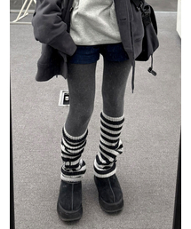 HETIT（ヘティ）の「ギャルルーズレッグウォーマー（グレー/ブラック）（レッグウォーマー・レディース）」