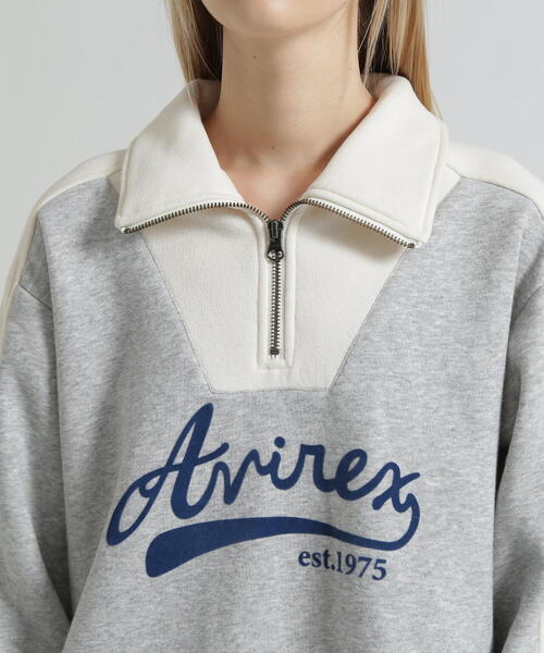 AVIREX（アヴィレックス）の「BI-COLOR FLEECE LINED DRESS（ワンピース・レディース・グレー/ネイビー・F）」の14枚目の写真